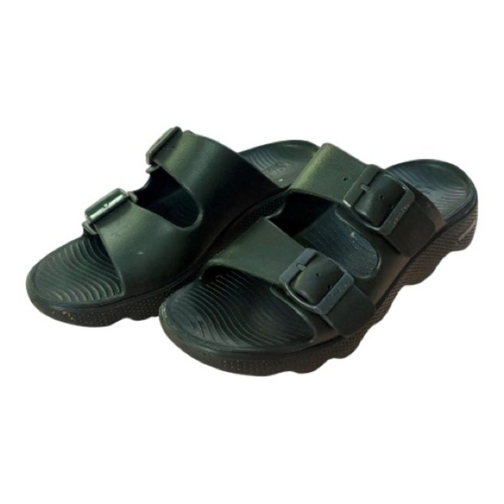 Skechers Black Dual-Buckle Slide Sandals - Picture 3 of 7